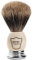 Parker Safety Razor 100% Extra DenseBeste Dachs Borste Rasierpinsel mit White & Chrome Griff - freier Bürste Ständer enthalten Weiß/Chrom