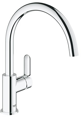 Grohe Start Edge Küchenarmatur - Einhand-Spültischbatterie, hoher Auslauf mit Mousseur chrom 31369000