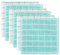 DII 100% Cotton, Machine Washable, Ultra Absorbant, Basic Everyday 12 x 12 Terry Kitchen Dish Cloths, Windowpane Design, Set of 6- Aqua