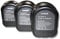 Set of 3 Ni-MH 3000mAh 12V Batteries for Dewalt DW9074 Dewalt DE9071, DE9074 Replaces Dewalt 152250-27, 397745-01, DC9071, DE9037.