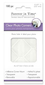 Forever in Time PC050Forever in Time Photo Corners Adhesive Clear Corner Mounts, 7/8-Inch, 180 Per Package