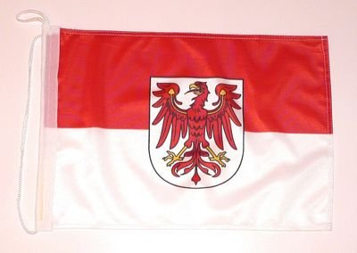 Bootsflagge Brandenburg Flagge Fahne 25 x 40 cm FLAGGENMAE® Bootsfahne