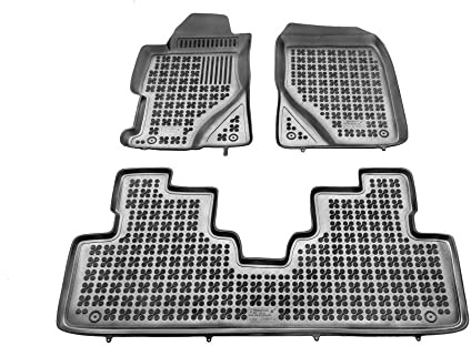 REZAW PLAST 200913 Fußmatten Set Gummimatten Vorne und Hinten Matten schwarz Kompatibel mit HONDA CIVIC VII Coupe EM2 Civic VII Limousine ES, ET