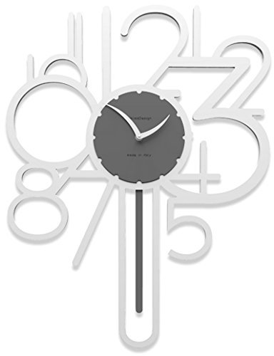 CalleaDesign Joseph Wanduhr mit Pendel weiß