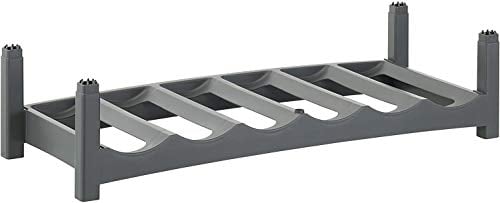 Rotho Vario Flaschenregal für bis zu 6 Flaschen, Kunststoff (PP) BPA-frei, anthrazit, (60.0 x 22.0 x 14.0 cm)