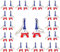 AKER Lot de 50 porte-clés Tour Eiffel Pairs souvenir couleur drapeau français 4,5 x 2 cm cadeaux