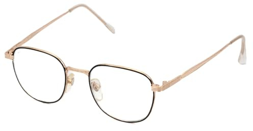 KISS BREAKING BAD Brille Herren Damen – Dünnes Metallgestell mit Eleganten Gravuren & Quadratische Front – Klare Gläser & Blaulichtfilter für PC & Gaming – Raffinierter Retro-Stil