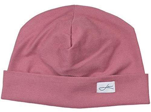 Lou-i Damen Baumwollmütze Altrosa Beanie Hat Made in Germany Wintermütze dünn Frauen (55-56, Altrosa)
