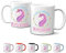 Partycards Keramik Tasse mit Einhorn Motiv, 330 ml, Weiß - Perfekt als Einhorn Geschenke für Mädchen, Geschenk für Frauen, Tasse mit Namen personalisiert, Einhorn Tasse Mädchen