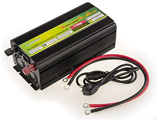 Kalea-INFORMATIQUE Convertidor de tensión 12V a 220V con alimentación Continua UPS 1500 Watts - Fuente DE ALIMENTACIÓN ININTERRUPTIBLE