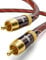 EMK Digital Coaxial Audio Cable - Subwoofer Cable RCA to RCA - Dual Shielded - Gold-Plated - Orange (6.6Ft/2Meters)