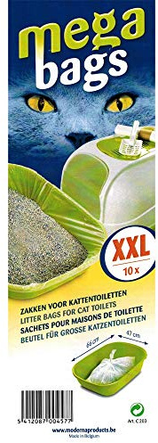 adena 50 Stück XXL Katzenstreubeutel Katzentoilettenbeutel