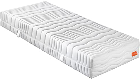 sleepling 196388 Federkern Matratze Innovation 420 Taschenfederkern mit Visco Matratzenauflage | 7-Zonen Tonnentaschenfederkernmatratze | Made in EU | Ökotex 100 | Härtegrad 3, 90 x 200 x 25 cm, weiß
