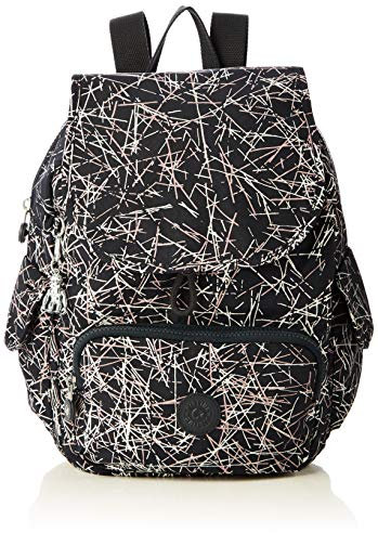 Kipling - City Pack S, Mochilas Mujer, Multicolor (Navy Stick Print), 27x33.5x19 cm (B x H T)