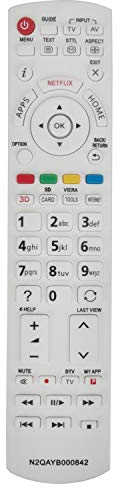 ALLIMITY N2QAYB000842 Telecomando Sostituito per Panasonic 3D Smart TV TX-L42DT60E TX-LR42DT60 TX-L55WT60T TX-L42DTW60 TX-L47WT60T TX-LR55DT60 TX-LR55WT60 TX-LR60DT60 TX-LR65WT600