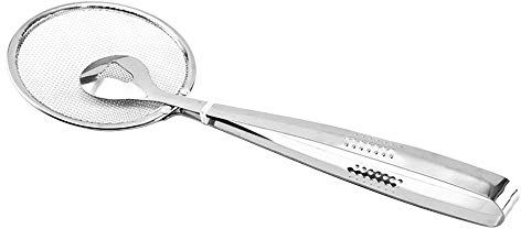 Filtre cuillère à friture en acier inoxydable pour aliments avec pince passoire et louche pour passoire