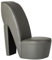 vidaXL Schuhsessel High Heel Design Sessel Stuhl Polstersessel Wohnzimmersessel Loungesessel Relaxsessel Hocker Sitzhocker Grau Kunstleder