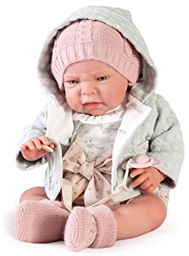 MUÑECAS ANTONIO JUAN S.L. Sweet Reborn Lea Jacke, Grün, 40 cm