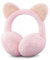 SEYUFN Ohrenschützer für Mädchen, Ohrwärmer aus weichem Plüsch, für Kinder, verstellbare Ohrenschützer, für den Außenbereich, warm, Winter(1A-Rosa)
