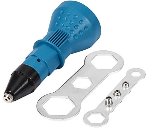 Elektrischer Nietmuttern-Bohrer-Adapter,1/4 Zoll Sechskantschaft-Blindnietmuttern-Bohrer-Adapter-Konverter Konvertiert Bohrer zu Nietpistolen-Nietadapter-Werkzeugsatz, Bohrer verschütten Nietpis