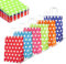 24 Stück Bunte Papiertüten mit Henkel,Kleine Geschenktüten Papier,Mitgebseltüten für Mitgebsel Kindergeburtstag,Hochzeit Gastgeschenke,Festivalfeier,Party,Weihnachten,Halloween,Geburtstag,22x8x16cm