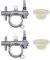VGOL 2PCS Pompa olio motosega con ingranaggio a vite senza fine compatibile con motosega 25CC/38CC 2500/3800 pezzi di ricambio per utensili elettrici esterni