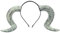 Deosdum Halloween Horn Stirnband Gothic Widder Hörner Stirnband Lustiges Kostüm Maskerade Party Foto Requisiten (Silber)