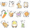 Ostern Ausstechform,11 Stück Easter Edelstahl Cookie Cutter Set,Hasen Ausstecher,Keksformen fur Ei, Karotte, Küken