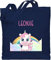 Baumwolltasche - Einhörner - Süßes Einhorn mit Name personalisiert I Unicorn - Unisize - Navy Blau - kinder stoffbeutel kindergarten wechselkleidung kita tasche unicorns regenbogen beutel