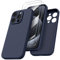 ORNARTO Funda para iPhone 15 Pro 6,1 2023,con 2 x Protector Pantalla,Carcasa Silicona Liquida Suave Protectora [Protección de Cámara],Antigolpes Case Compatible con iPhone 15 Pro,Azul Noche