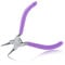 SPEEDWOX Round Nose Pliers for Jewelry Making, Wire Looping, Bending, Micro, Mini, Small, Looper, Anti-Rust, Ergonomic Grip, PVC Handle, Carbon Steel, Purple
