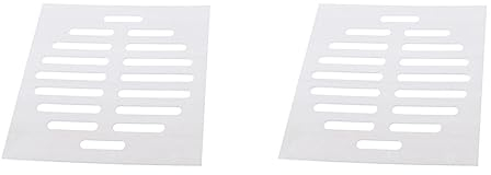 METALLIXITY Quadrato Pavimento Scarico Coperchio (6) 2pz, Inossidabile Acciaio Doccia Scarico Griglia - per Mobili Riparazione, Bagno Cucina, Argento Tono