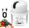 GEYUEYA Home Hachoir à oignons électrique 350 ml, USB - Petit hachoir à oignons électrique - Hachoir à ail - Pour la viande, les oignons, l'ail