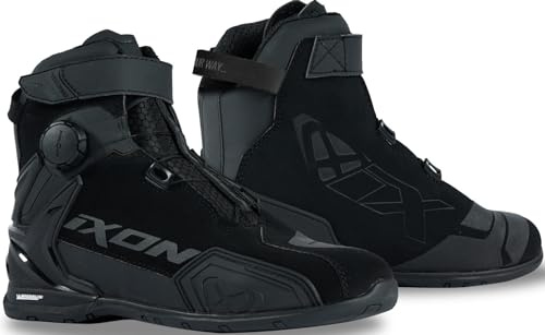 IXON Bull 2 wasserdichte Motorradschuhe (Schwarz, 46)