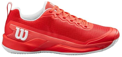 Wilson Men's Rush Pro 4.5 Clay Tennis Shoes, Infrared/Infrared/White, 12.5 UK