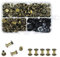 CANGCANG 100 Juegos Remaches Tornillo de Encuadernacion,M5*5mm remaches para cuero,remaches de rosca,Tornillos de Chicago ornillos de cinturón para cuero, libros, cinturones de papel(Bronce)