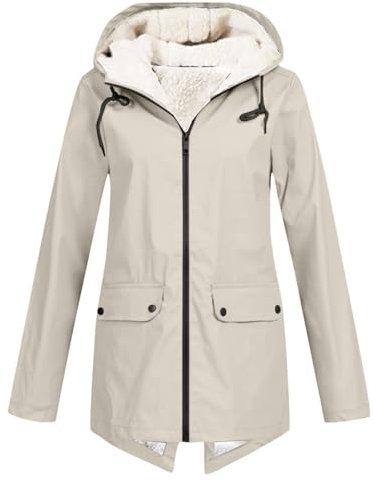 Windbreaker Damen Wasserdicht Packbar Atmungsaktiv Wanderjacke Mit Kapuze Leichte Fahrradjacke Laufjacke Gefüttert Sommer Outdoorjacke Dünne Trenchcoat Große Größen Schwarz Sportjacke