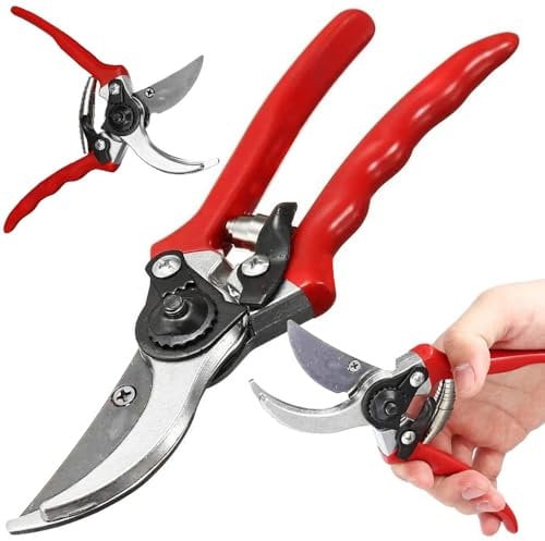 Forbici Multifunzione Potatura Arbusti Giardino in Acciaio Forgiato, Design Ergonomico, Resistenti e Durevoli, Presa Comoda, Utile su Fiori Arbusti Rami Alberi Frutto Piante Giardino.