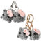 WatDenyFine 4 Stück Hamsti Schlüsselanhänger mit Haken, Hamster Meme Anhänger Sad Hamster Hängende Ornamente Cute Keychain Plüschtier Aesthetic Schlüsselanhänger Gehäkelt Trauriger Hamster Geschenke