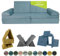 Pillows24 Kindersofa mit Schlaffunktion | Weiches Spielsofa aus Cordstoff | Bequemes Kinder Sofa mit abnehmbaren Bezügen | Ergonomische Kindercouch für Spielzimmer – Fancy Spielsofa für Kinder