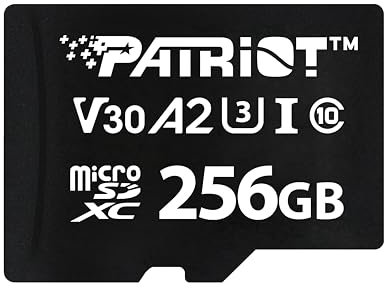 Patriot VX Series 256 Go Micro SDXC V30 A2 UHS-I U3 4K UHD Memory Card - PSF256GVX32MCX