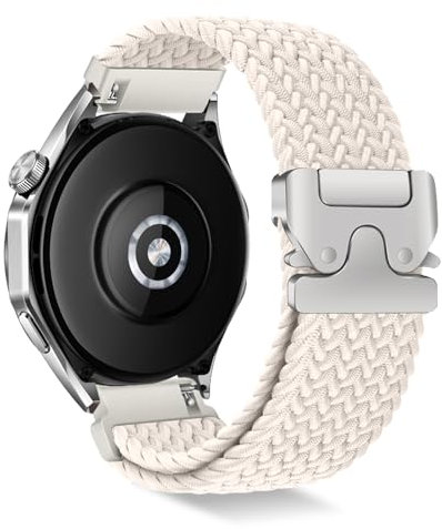 RoYiio Bracelet Nylon 22mm pour Xiaomi Watch S4 Band Redmi Watch 5 Active/Lite Respirant Doux Confort Bracelet de Montre pour Huawei GT 5 Pro 46mm /Garmin Venu 3 /Forerunner 265 - Lumière des étoiles