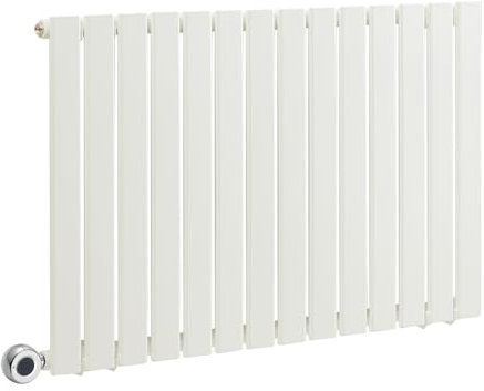 Milano Alpha 800W White Horizontal Single Flat Panel WiFi Electric Radiator - 635mm x 980mm