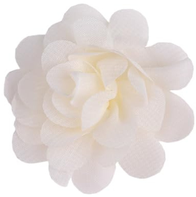 Anevous 10 Stück Chiffon Blume Patches, Blume Applique Applikationen, Stoff Flicken zum Aufnähen, Dekorative Aufnähe für Kleidung DIY Nähen Handwerk Stirnbänder Zubehör,Beige