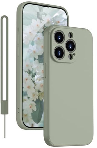 KPPIT Silikon Hülle für iPhone 12 Pro Max Hülle,Handyhülle Ultra Dünn mit Microfiber,Kratzfeste Rundumschutz Schutzhülle für iPhone 12 Pro Max Case 6.7'' Kupfer Grün