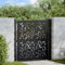 Brokky 4100959 Garden Gate Black 105x106 cm Steel Leaf Design Garden Gates High galvanised wrought iron metal swing gate