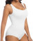 ONEW Shapewear Bodysuit Seamless Round Neck Tank Tops Tummy Control Full Body Shaper Waist Trainer Vest White M