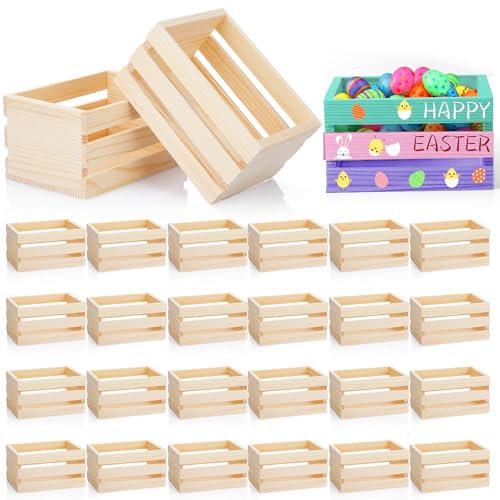 Roowest Kleine Holzkiste, 16,5 cm, unlackiert, 24 Stück
