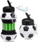 PLNVNVP Botella Agua Silicona Deporte,Botella de agua plegable de fútbol, Botella de Agua Plegable de Silicona de 550 ml, Botella de Agua para niños