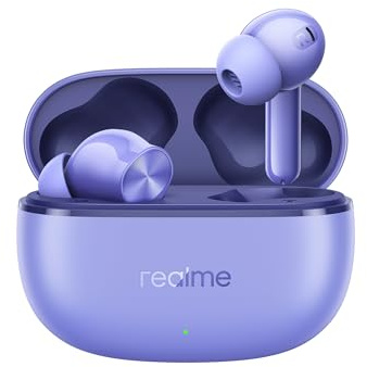 Realme Buds T200 Lite Bluetooth Earbuds Headphones | 48H Playback, AI ENC, Fast Charging, Gaming Mode, Google Fast Pair, IPX4, with Mic (Aurora Purple)